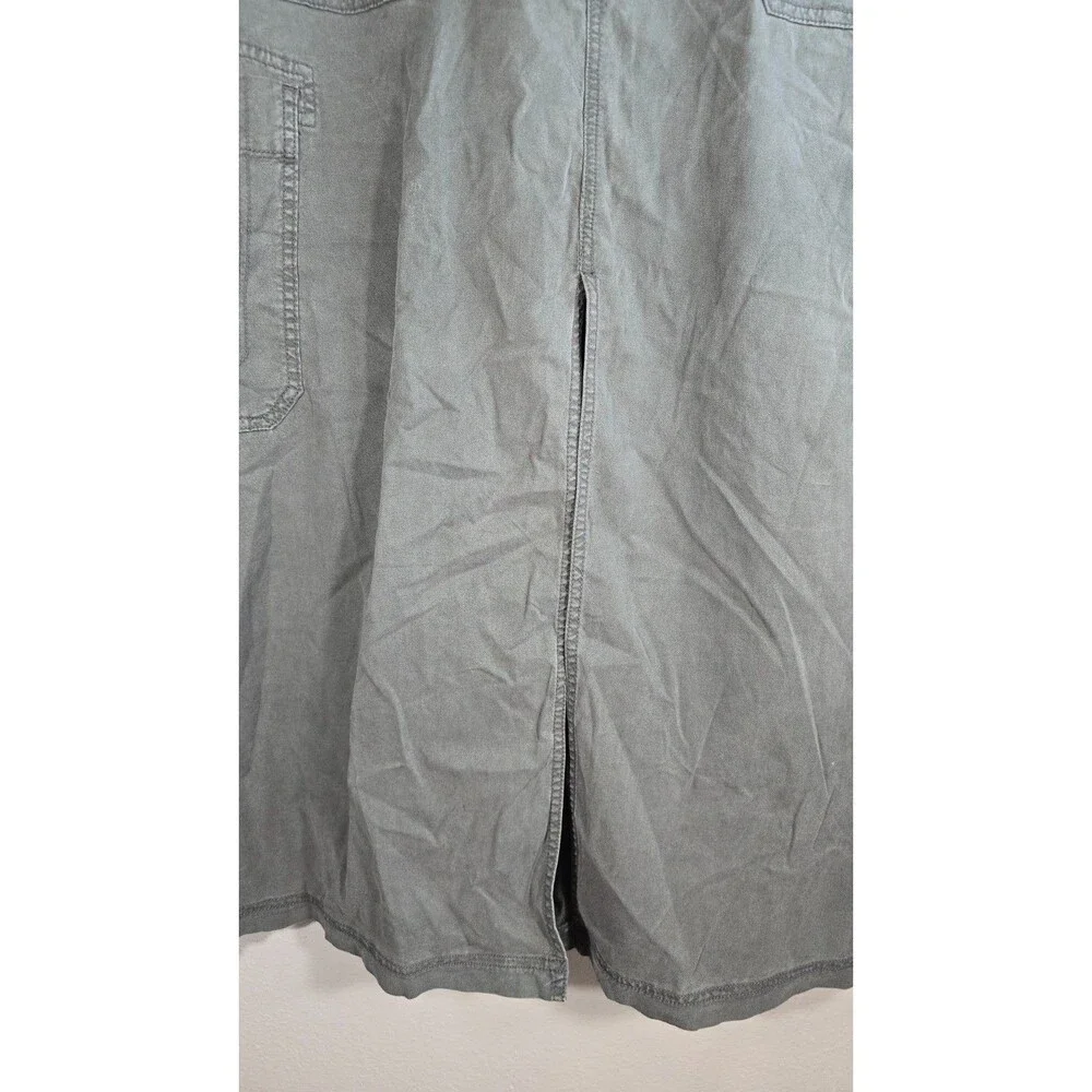 American Eagle Cargo Maxi Skirt Womens Size 18 Gray Utility Stretch y2k BA - Picture 5 of 9